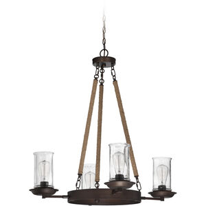 Thornton 4 Light 32 inch Aged Bronze Brushed Up/Down Chandelier Ceiling Light