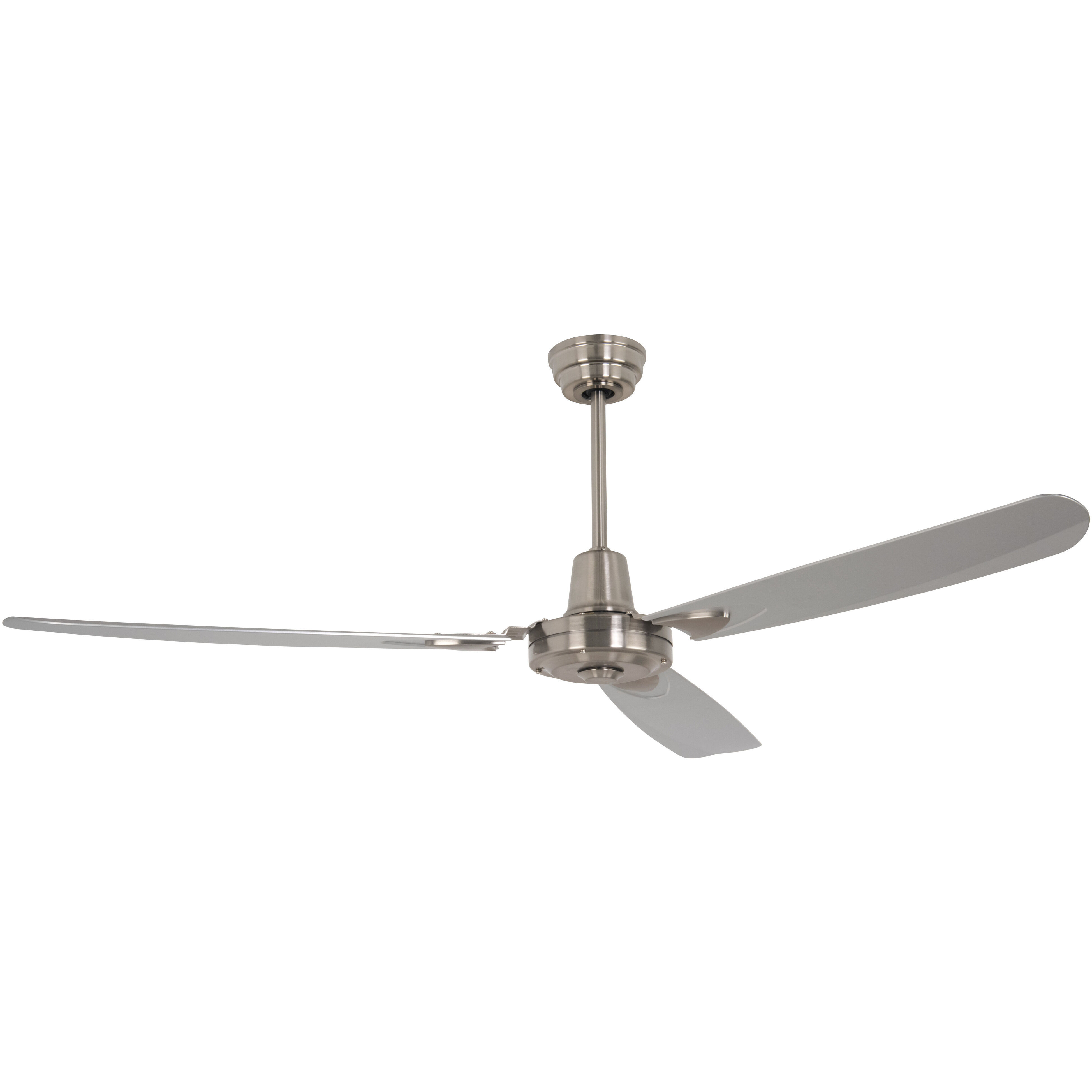 Velocity 58 inch Brushed Polished Nickel with Brushed Nickel Blades Ceiling Fan