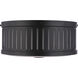 Livingston 3 Light 13 inch Flat Black Flushmount Ceiling Light
