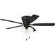 Wheeler 52 inch Flat Black with Flat Black/Greywood Blades Fan