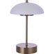 Rechargable Portable 11 inch 5 watt Satin Brass Table Lamp Portable Light
