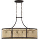 Malaya 6 Light 31.75 inch Aged Bronze Brushed Island Ceiling Light