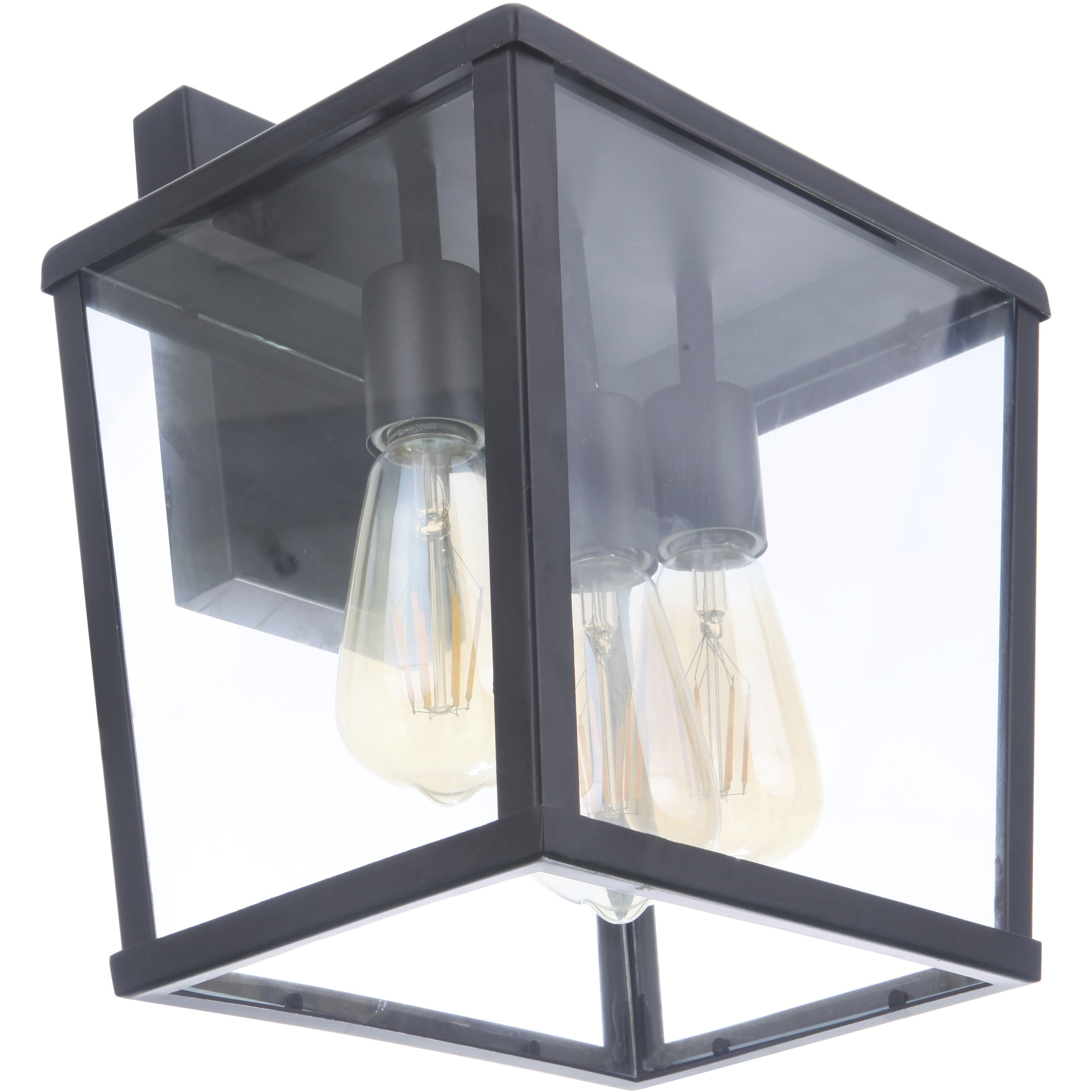 Olsen 3 Light 13 inch Midnight Outdoor Wall Lantern