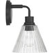 Pleated 1 Light 7.13 inch Flat Black Wall Sconce Wall Light