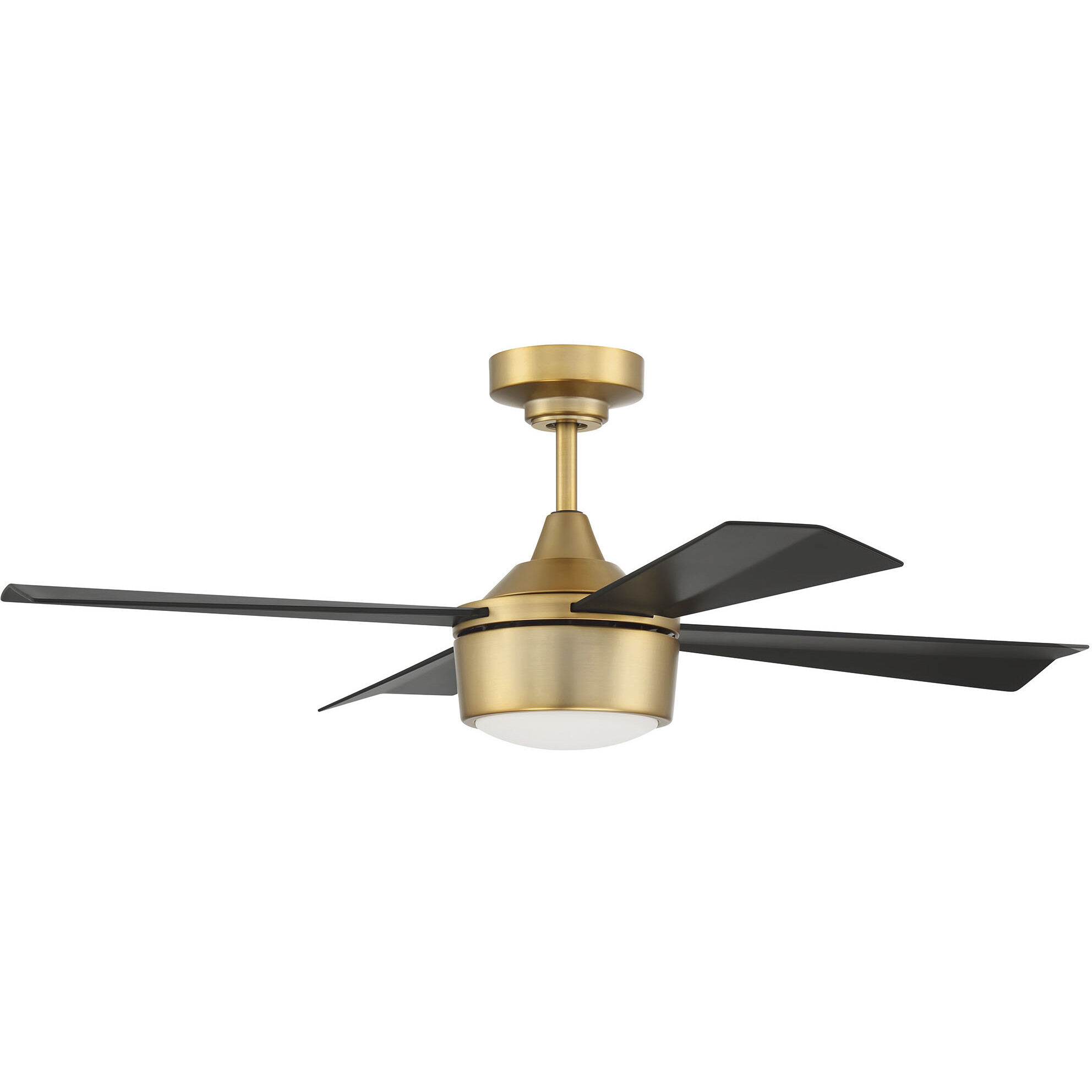 Theo 42 inch Satin Brass with Flat Black/Flat Black Blades Ceiling Fan
