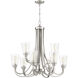 Grace 9 Light 32 inch Brushed Polished Nickel Chandelier Ceiling Light in Clear Seeded, Neighborhood Collection