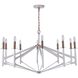 The Reserve LED 42.5 inch Matte White/Satin Brass Chandelier Ceiling Light