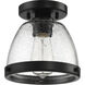 Lodie 1 Light 8 inch Flat Black Flushmount Ceiling Light