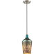 Bejamin 1 Light 6 inch Brushed Polished Nickel Mini Pendant Ceiling Light