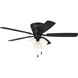 Wheeler 52 inch Flat Black with Flat Black/Greywood Blades Fan