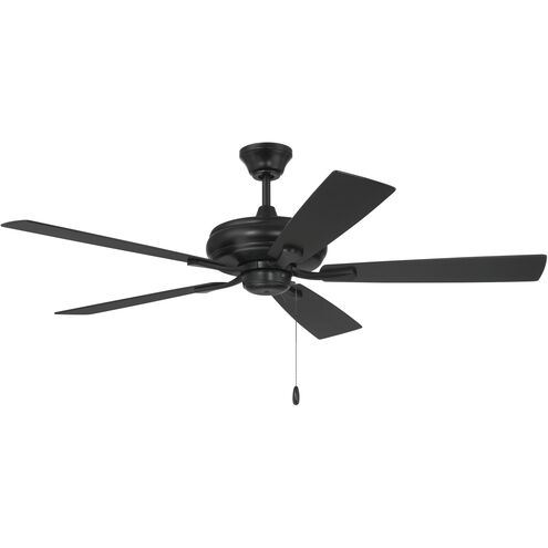 Eos 52 inch Flat Black with Flat Black/Greywood Blades Ceiling Fan (Blades Included), Contractor Fan