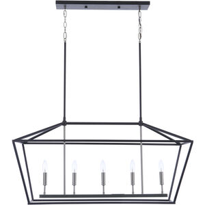 Flynt II Island Light Ceiling Light in Flat Black/Brushed Polished Nickel