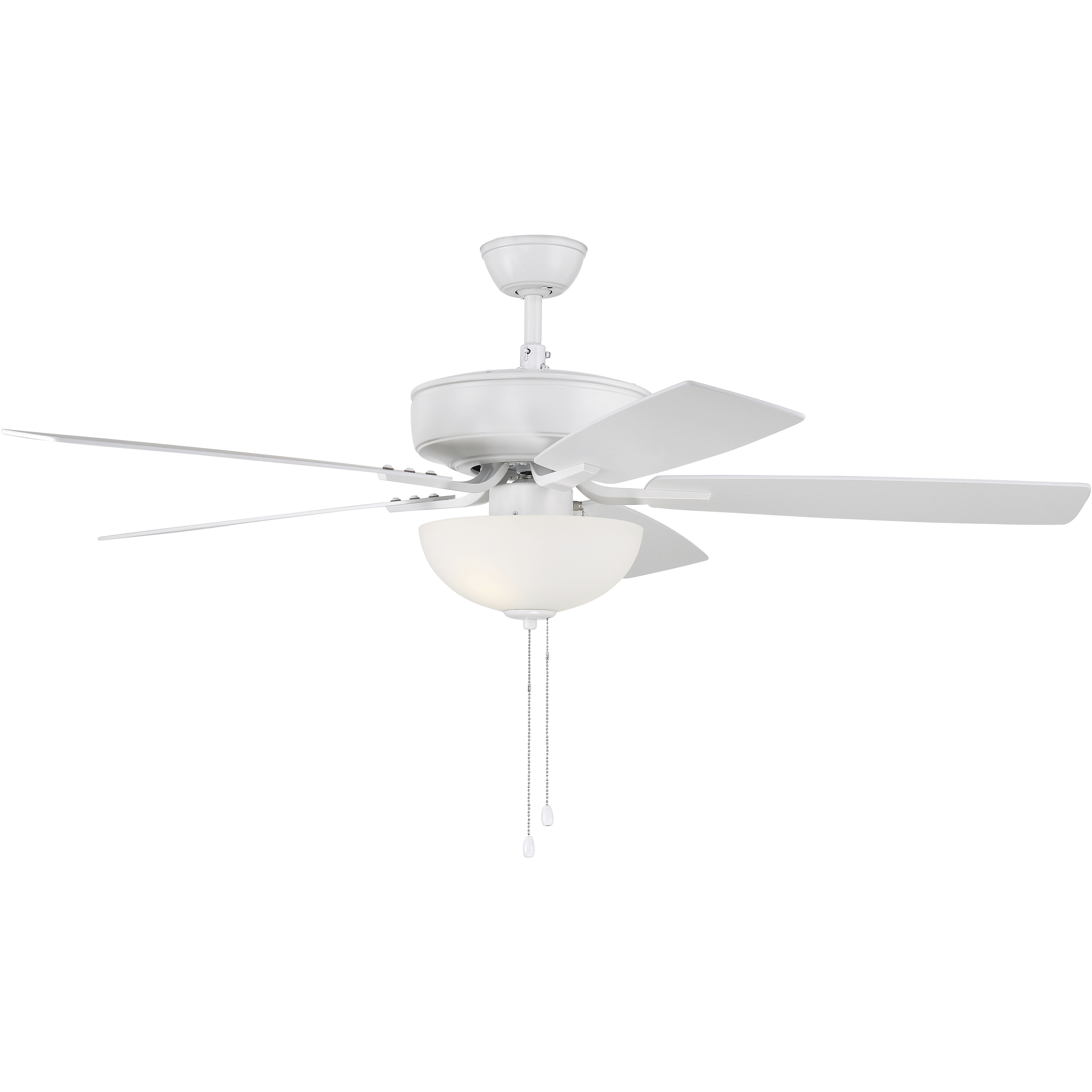 Pro Plus 211 52 inch White with White/Washed Oak Blades Contractor Ceiling Fan in White/Whitewashed Oak