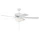 Pro Plus 211 52 inch White with White/Washed Oak Blades Contractor Ceiling Fan in White/Whitewashed Oak