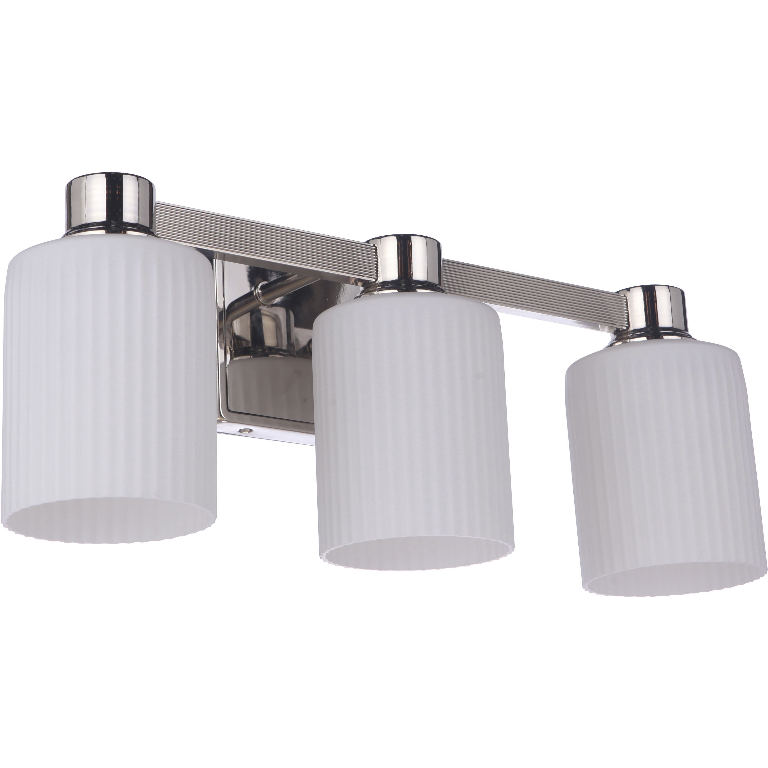 Bretton 3 Light 20 inch Polished Nickel Vanity Light Wall Light