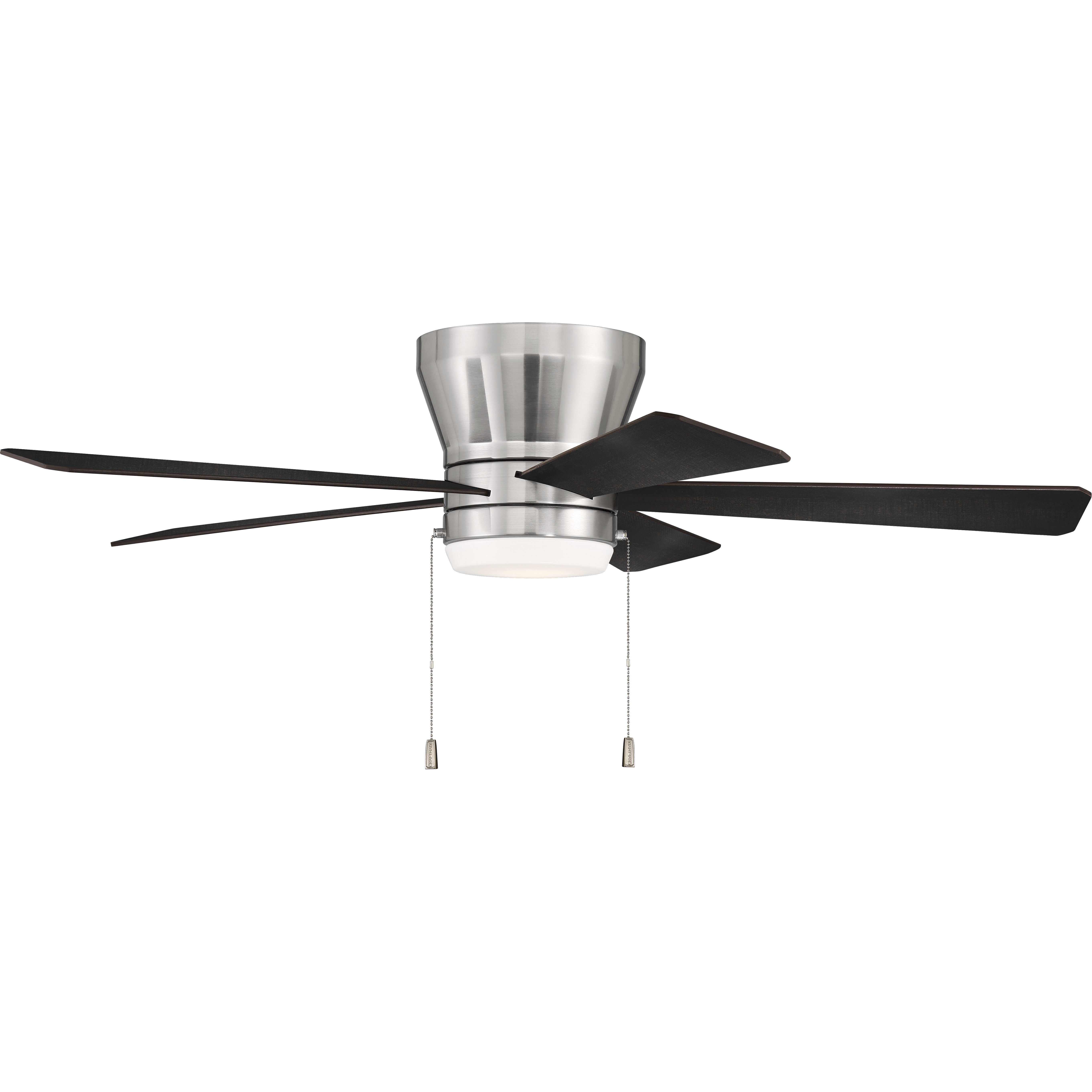 Merit 52 inch Brushed Polished Nickel with Black Walnut/Grey Walnut Blades Ceiling Fan