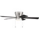 Merit 52 inch Brushed Polished Nickel with Black Walnut/Grey Walnut Blades Ceiling Fan
