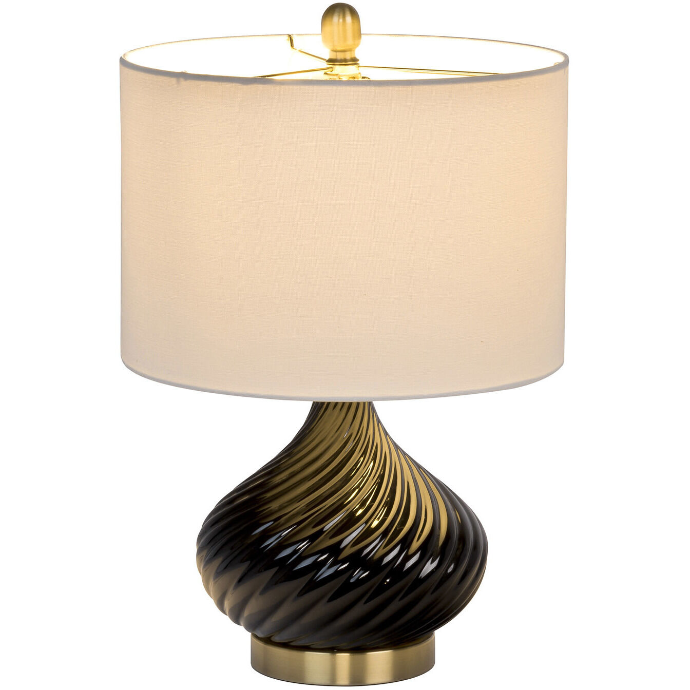 Black brass table lamp cheap