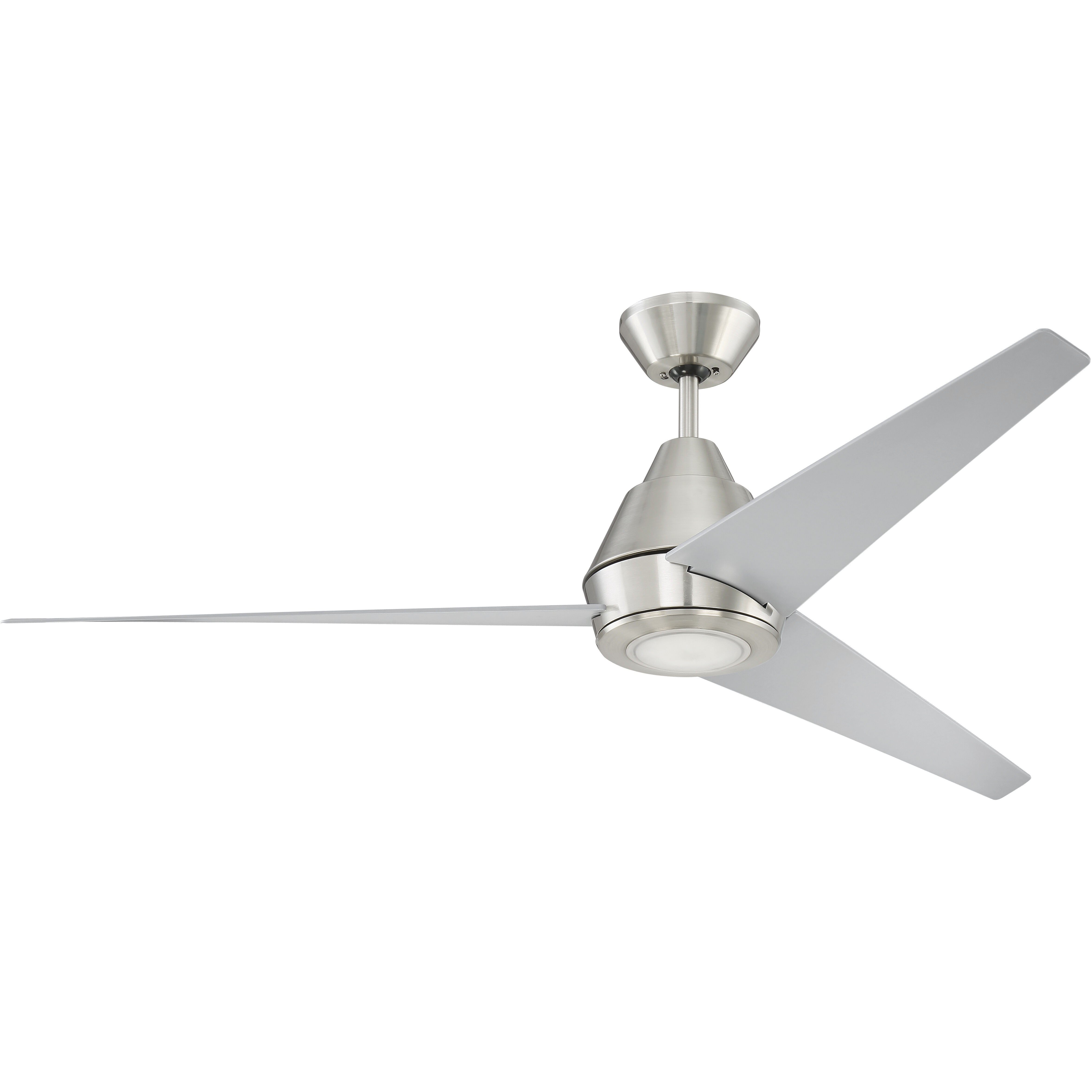 Acadian 56 inch Brushed Polished Nickel with Brushed Nickel Blades Fan