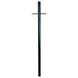 Fluted 84 inch Textured Black Outdoor Direct Burial Pole, Fluted