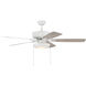 Pro Plus 119 52 inch White with White/Washed Oak Blades Contractor Ceiling Fan, Pan