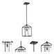 Aaron 1 Light 7.99 inch Flat Black and Satin Brass Pendant Ceiling Light