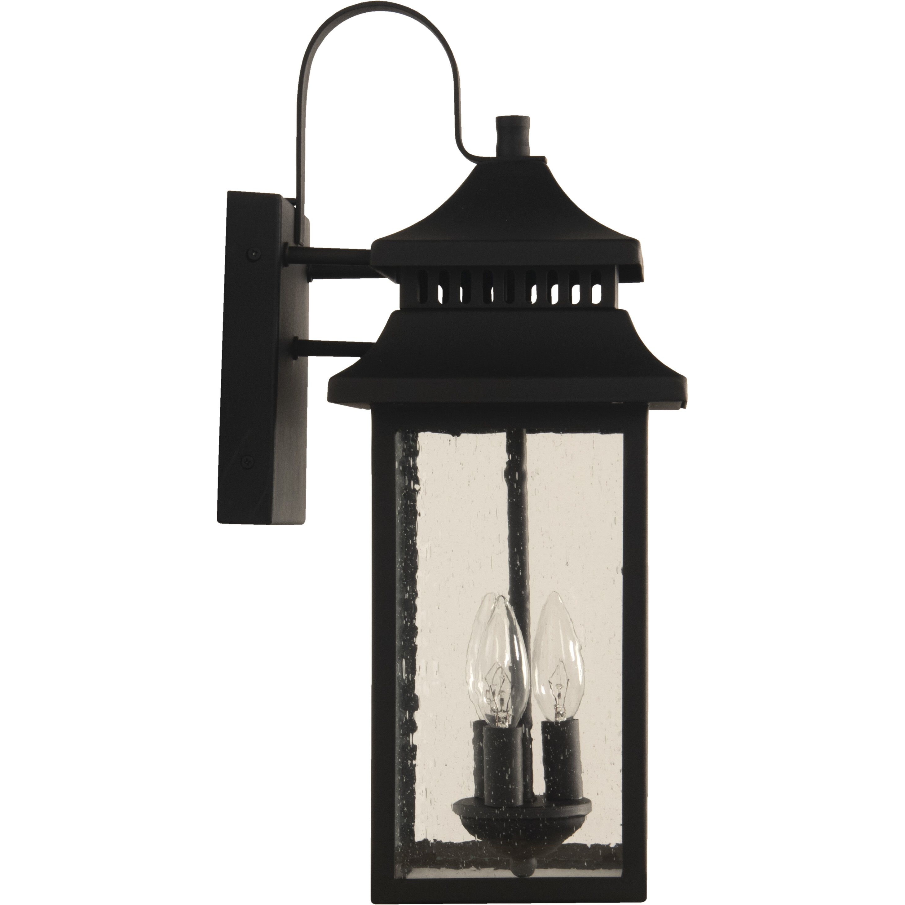 Crossbend 3 Light 20 inch Textured Black Outdoor Wall Mount in Textured Matte Black