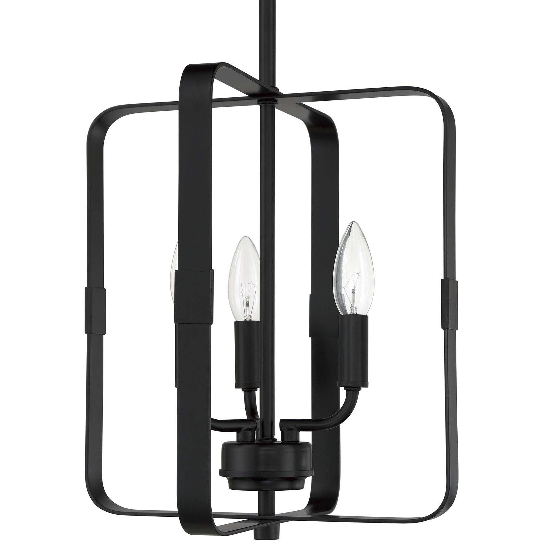 Stowe 3 Light 12 inch Flat Black Foyer Light Ceiling Light