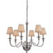 Gallery Deran 6 Light 30 inch Polished Nickel Chandelier Ceiling Light, Gallery Collection