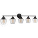 Neighborhood Essex 5 Light 48 inch Flat Black Vanity Light Wall Light, Neighborhood Collection