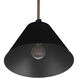 Blake 1 Light 11 inch Flat Black/Satin Brass Pendant Ceiling Light