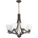 Almeda 8 Light 30 inch Old Bronze Chandelier Ceiling Light in Creamy Frosted Glass