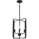 Stowe 4 Light 15 inch Flat Black Foyer Light Ceiling Light
