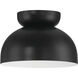 Ventura Dome 1 Light 10.5 inch Flat Black Flushmount Ceiling Light
