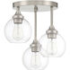 Glenda LED 14 inch Brushed Polished Nickel Semi Flush Ceiling Light