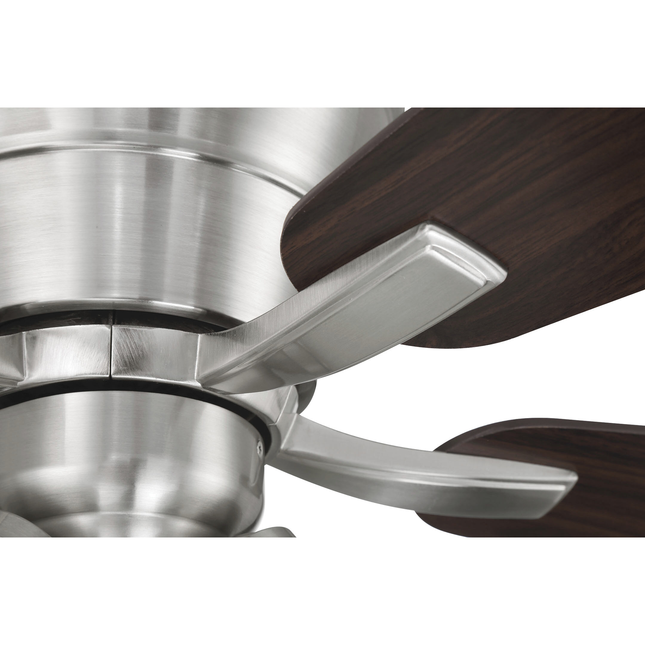Wheeler 52 inch Brushed Polished Nickel with Driftwood/Walnut Blades Fan