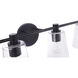 Emilio 5 Light 42 inch Flat Black Vanity Light Wall Light