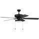 Pro Plus 119 52 inch Flat Black with Flat Black/Grey Wood Blades Contractor Ceiling Fan, Pan