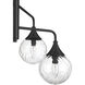 Reflection 6 Light 36 inch Flat Black Chandelier Ceiling Light