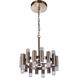 Simple Lux LED 16 inch Satin Brass Chandelier Ceiling Light