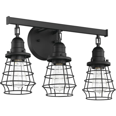 Neighborhood Thatcher 3 Light 19 inch Flat Black Vanity Light Wall Light, Neighborhood Collection