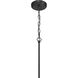 Reflection 6 Light 36 inch Flat Black Chandelier Ceiling Light