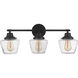 Neighborhood Essex 3 Light 28 inch Flat Black Vanity Light Wall Light, Neighborhood Collection
