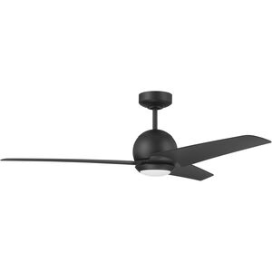 Nate 52 inch Flat Black with Flat Black/Flat Black Blades Ceiling Fan