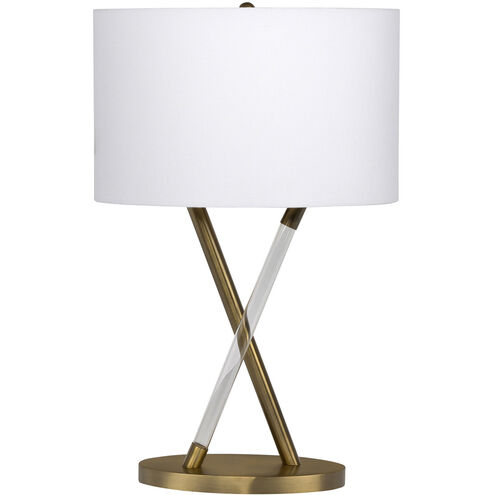 Bejamin 25 inch 60 watt Satin Brass Table Lamp Portable Light