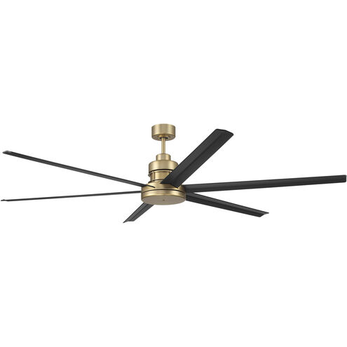 Mondo 72 inch Satin Brass/Flat Black with Flat Black Blades Ceiling Fan