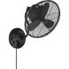 Bellows I 14 inch Flat Black Indoor/Outdoor Fan