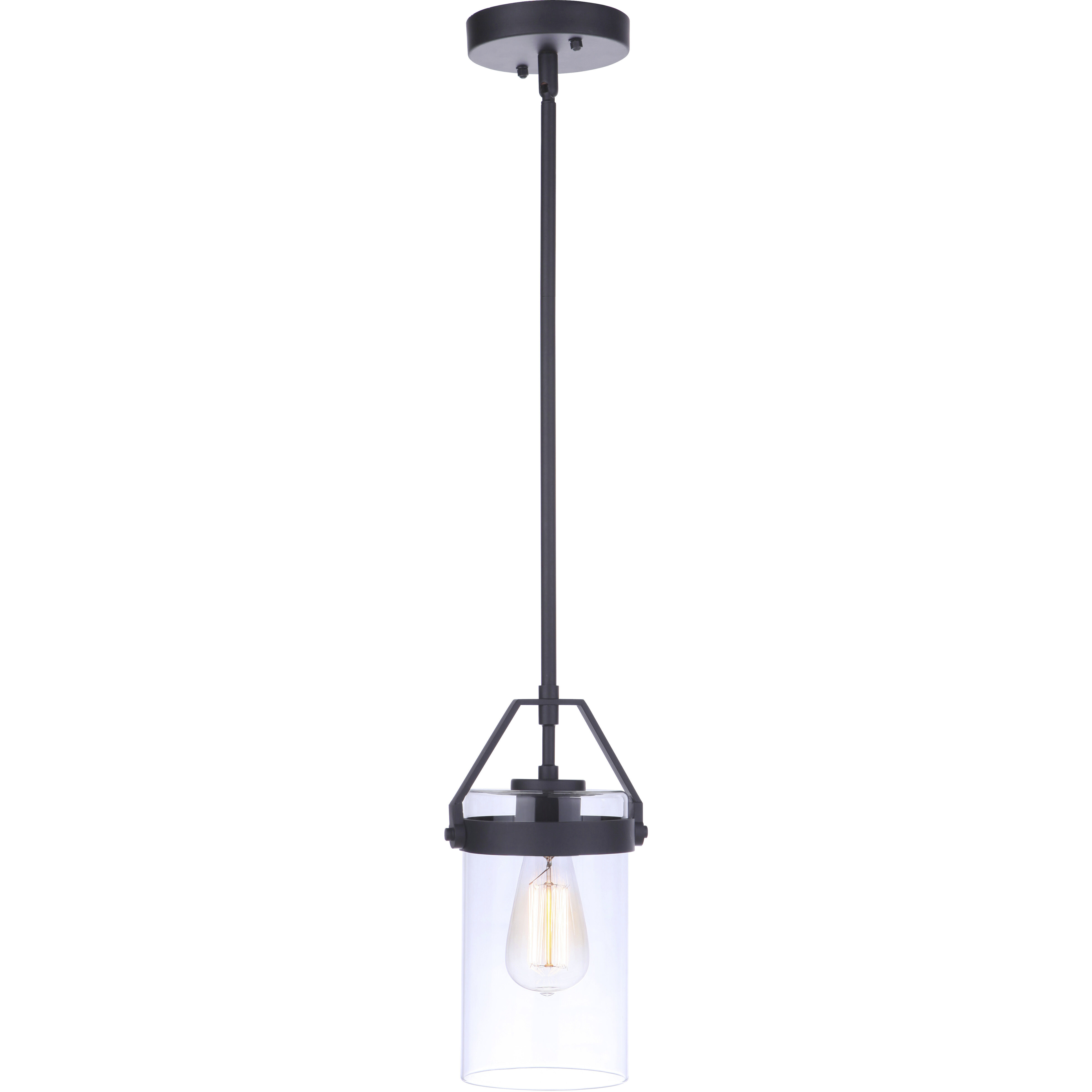 Franklin 1 Light 6.38 inch Midnight Outdoor Pendant