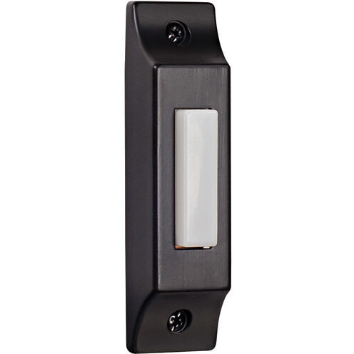 Builder's Series Black Push Button in Painted Black