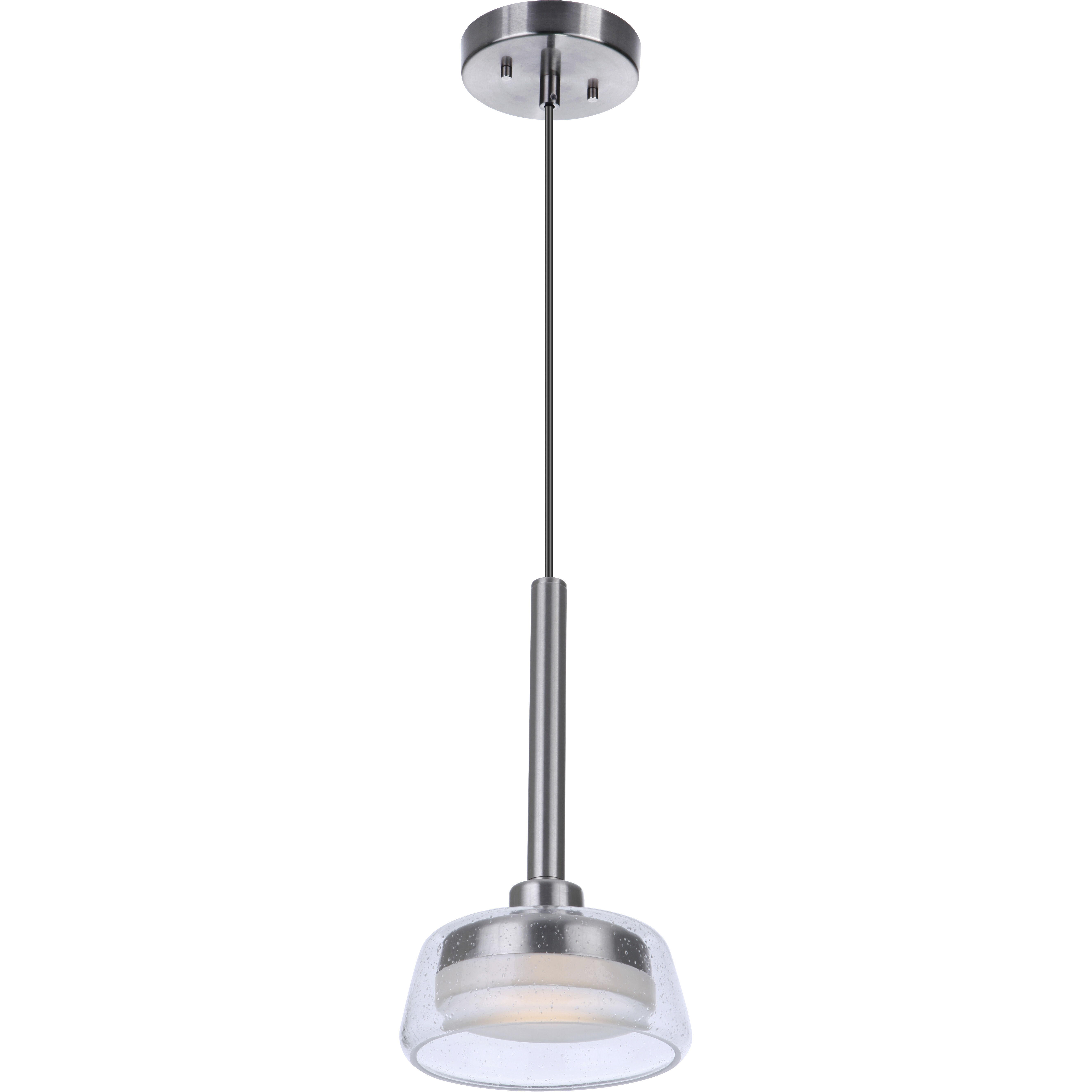 Centric LED 7 inch Brushed Polished Nickel Pendant Ceiling Light